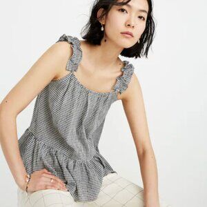 Madewell Gingham Ruffle Tank